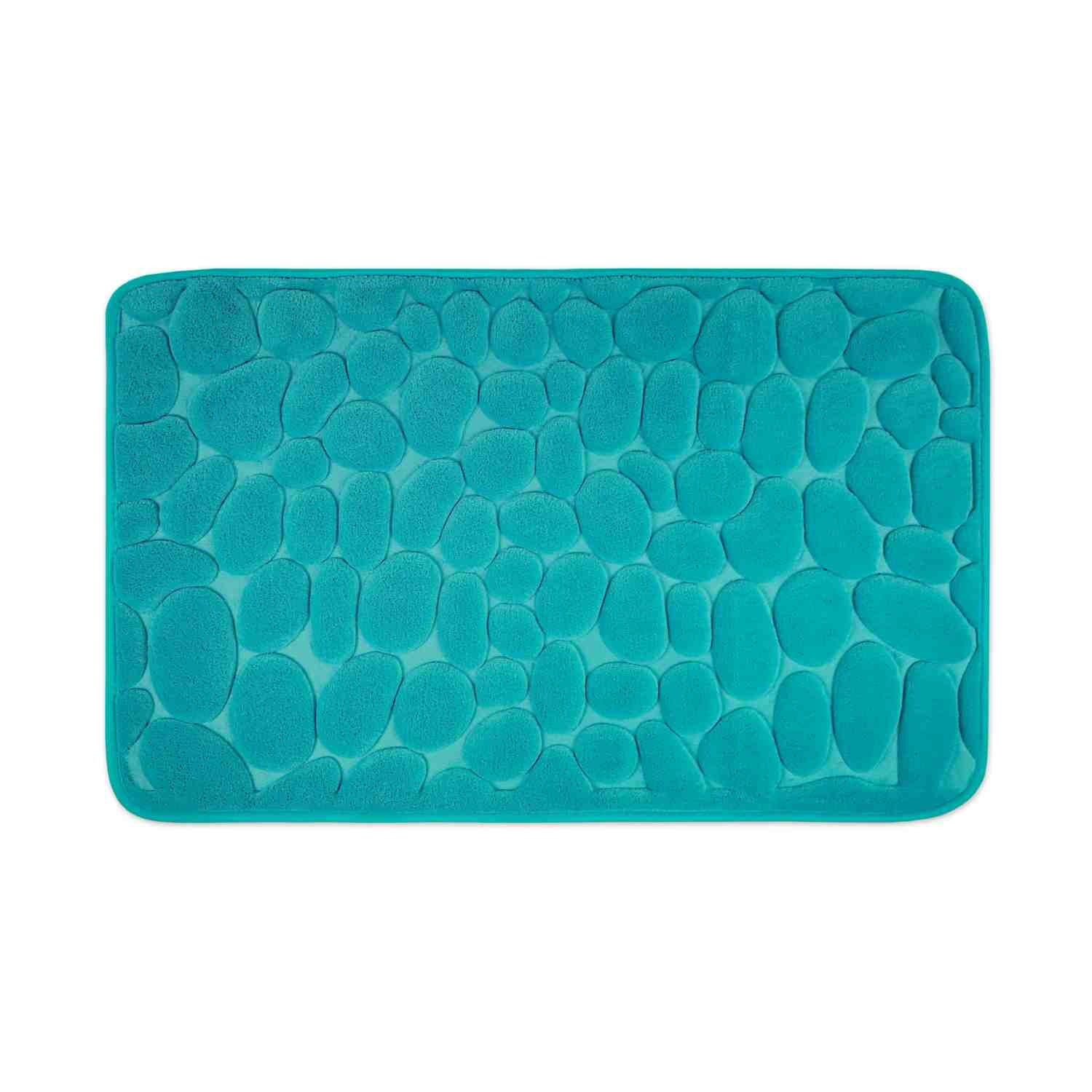 MEMORYSCHAUM BADEMATTE LONDON - Petrol, Textil (50/80cm) - WohnDirect