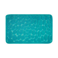 MEMORYSCHAUM BADEMATTE LONDON - Petrol, Textil (60/100cm) - WohnDirect