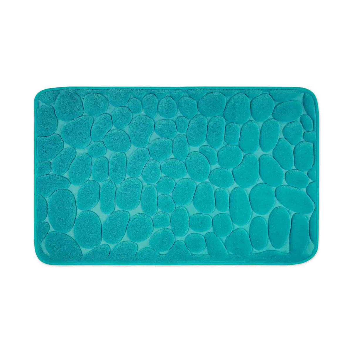 MEMORYSCHAUM BADEMATTE LONDON - Petrol, Textil (60/100cm) - WohnDirect