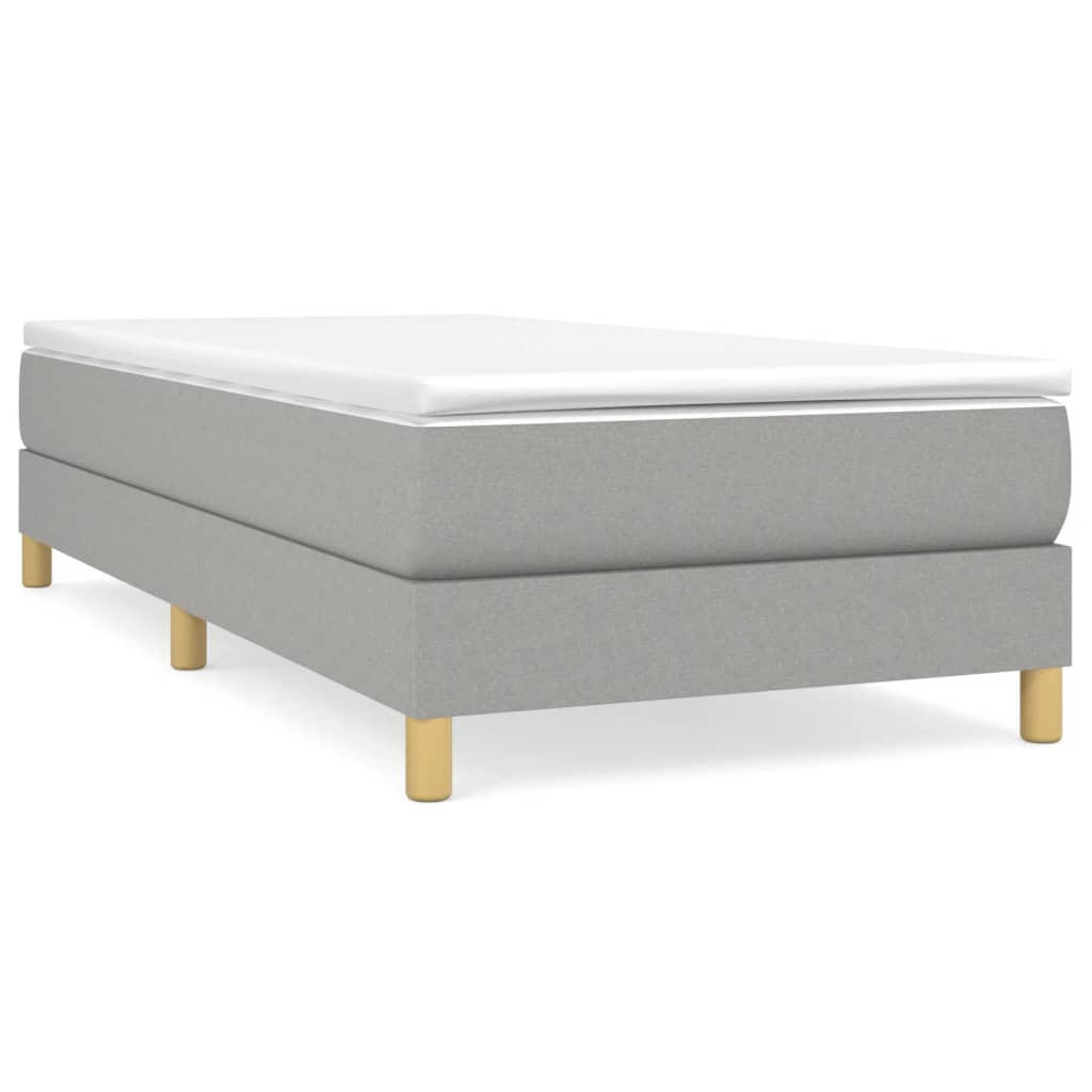 POLSTERBETT Quinn 100/203 cm - Hellgrau, Holzwerkstoff (100/200cm) - Nettlife