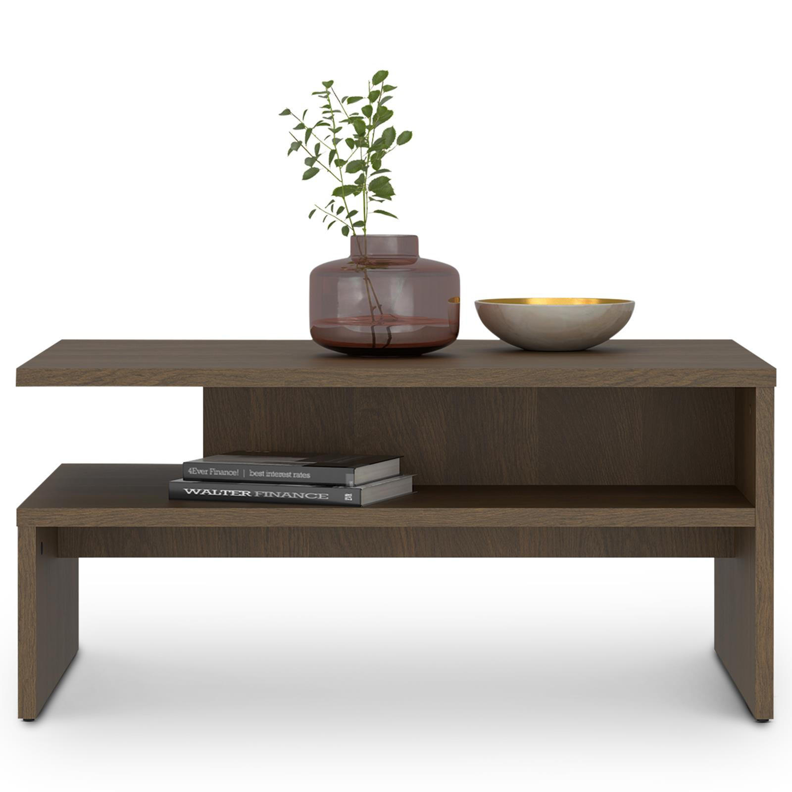 Idimex Couchtisch Dunkelbraun 90x42x60 cm
