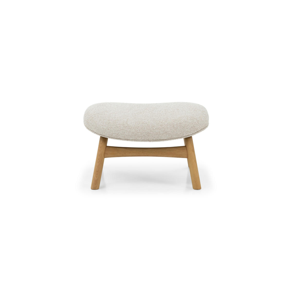 FUSSHOCKER Theo, Natur Massiveiche - Beige, Holz (51/36/62cm) - WOODEK