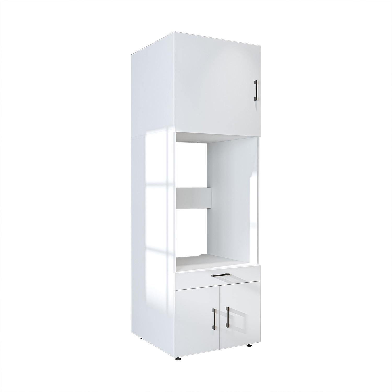 WASCHMASCHINENSCHRANK Serie 3 67cm Breit, 205cm Hoch - Weiß, Holzwerkstoff (67/205/67cm)