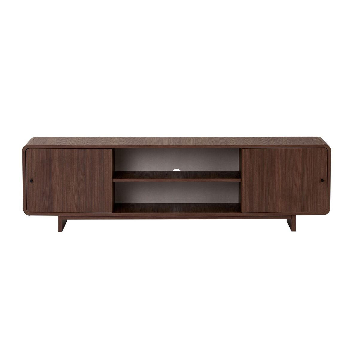 TV-MÖBEL mit 2 Türen, 2 Fächern und abgerundeten Kanten 34/52/180 cm - Naturfarben, Holzwerkstoff (34/52/26cm) - Calicosy