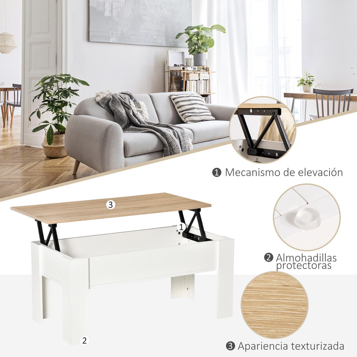 COUCHTISCH Weiß 1 Stück - Weiß, Kunststoff (100/50/58.5cm) - GiPP