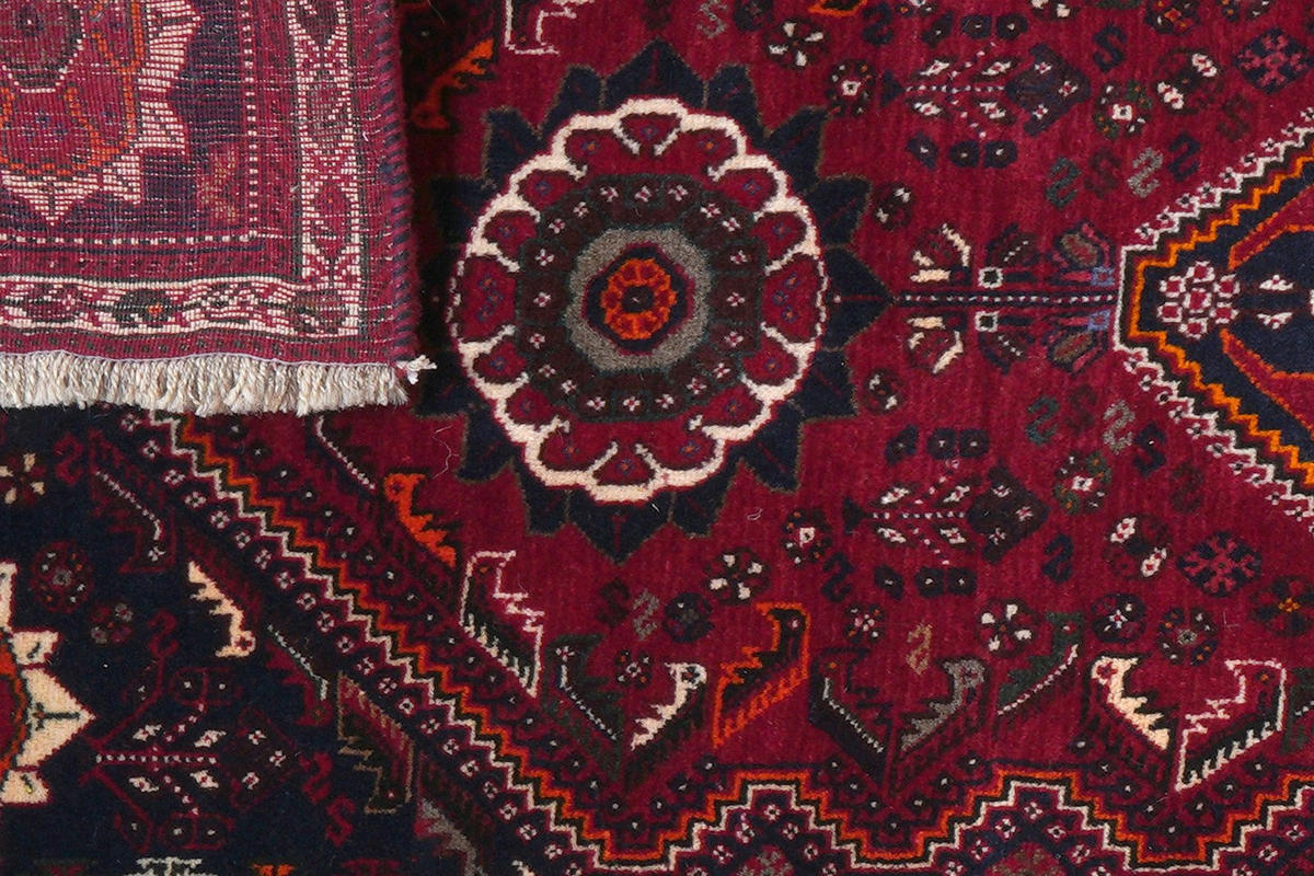 LÄUFER Orient handgeknüpft Gashgai Rot 302/77 cm Schurwolle - Rot, Textil (77/302cm) - Looma