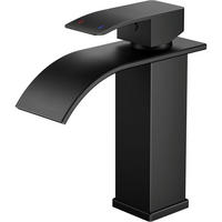 WASCHTISCHARMATUR Wasserfall Schwarz 110 mm - Schwarz, Metall (16.5/17.5/18cm)