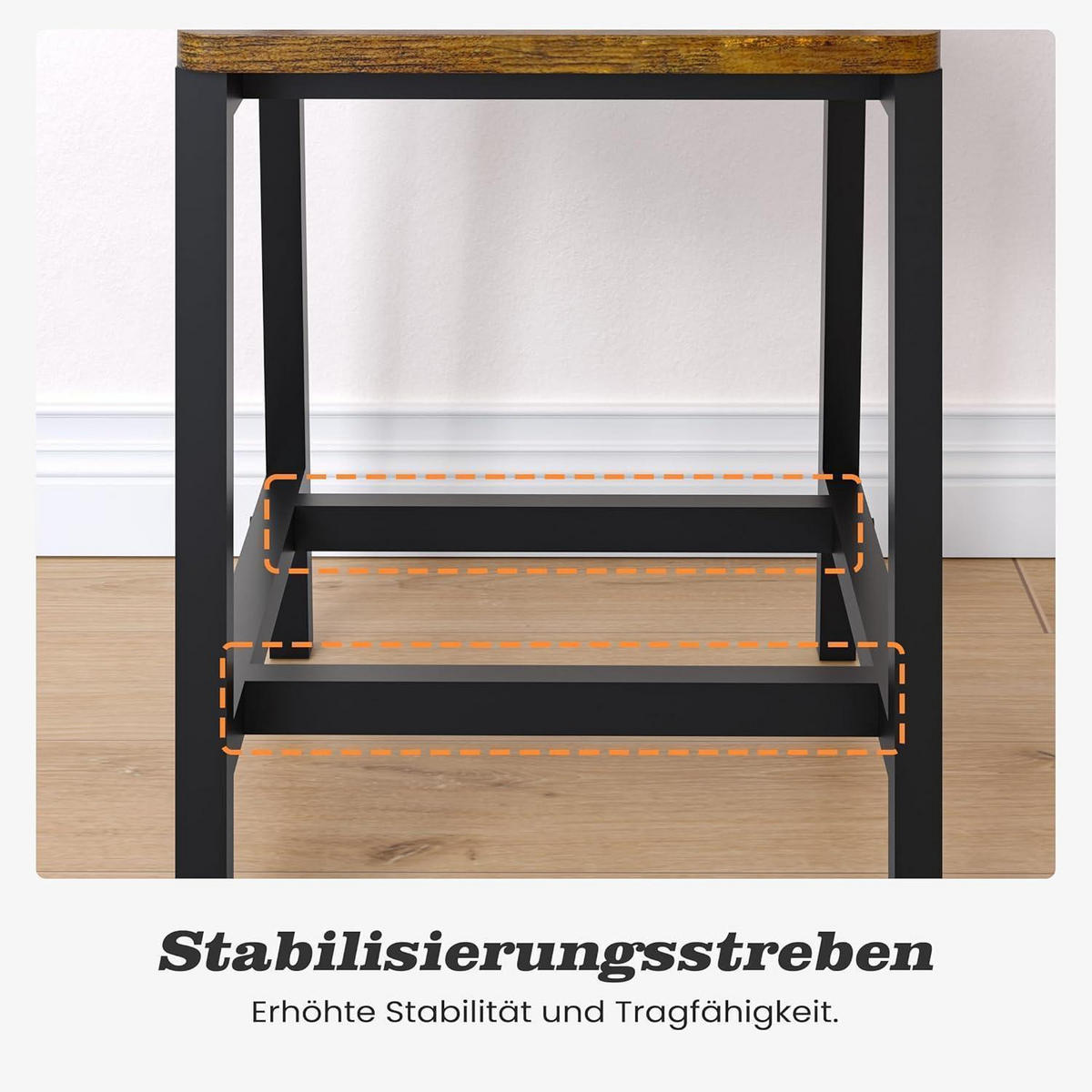 ESSZIMMERSTÜHLE 6er Set Vintage Braun - Braun, Metall (36/88/39cm)