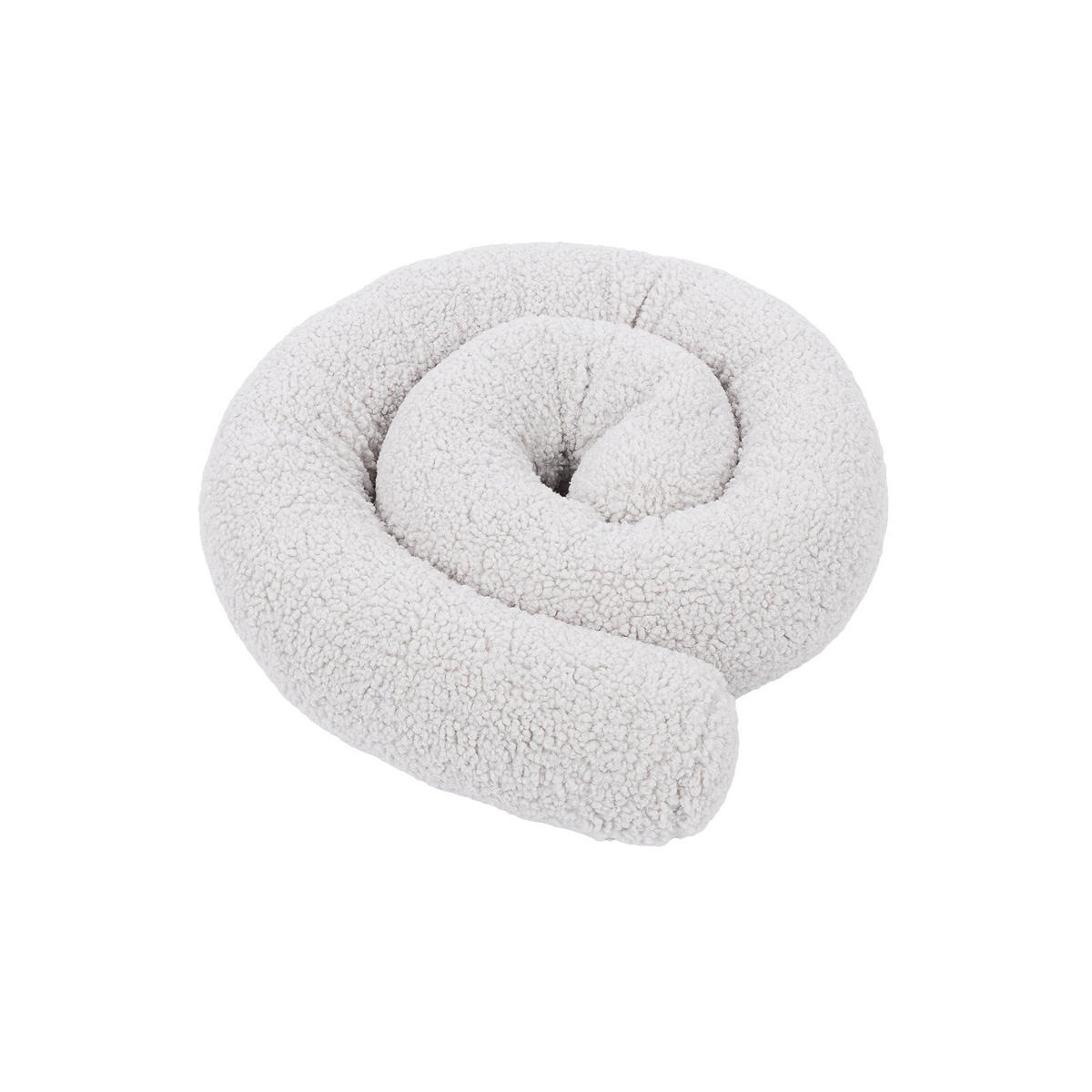 BETTUMRANDUNGSSCHUTZ Bettschlange aus Teddystoff, 200 cm, Creme-Weiß - Weiß, Textil - MeowBaby