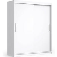 SCHIEBETÜRENSCHRANK 200 Weiß 200x59x215,5 cm - Weiß, Holzwerkstoff (200/215.5/59cm) - Mobelsta