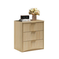 NACHTTISCH 58/38/64 cm mit 3 Schubladen in Eicheoptik - Braun, Holzwerkstoff (38/64/58cm) - BEAOK