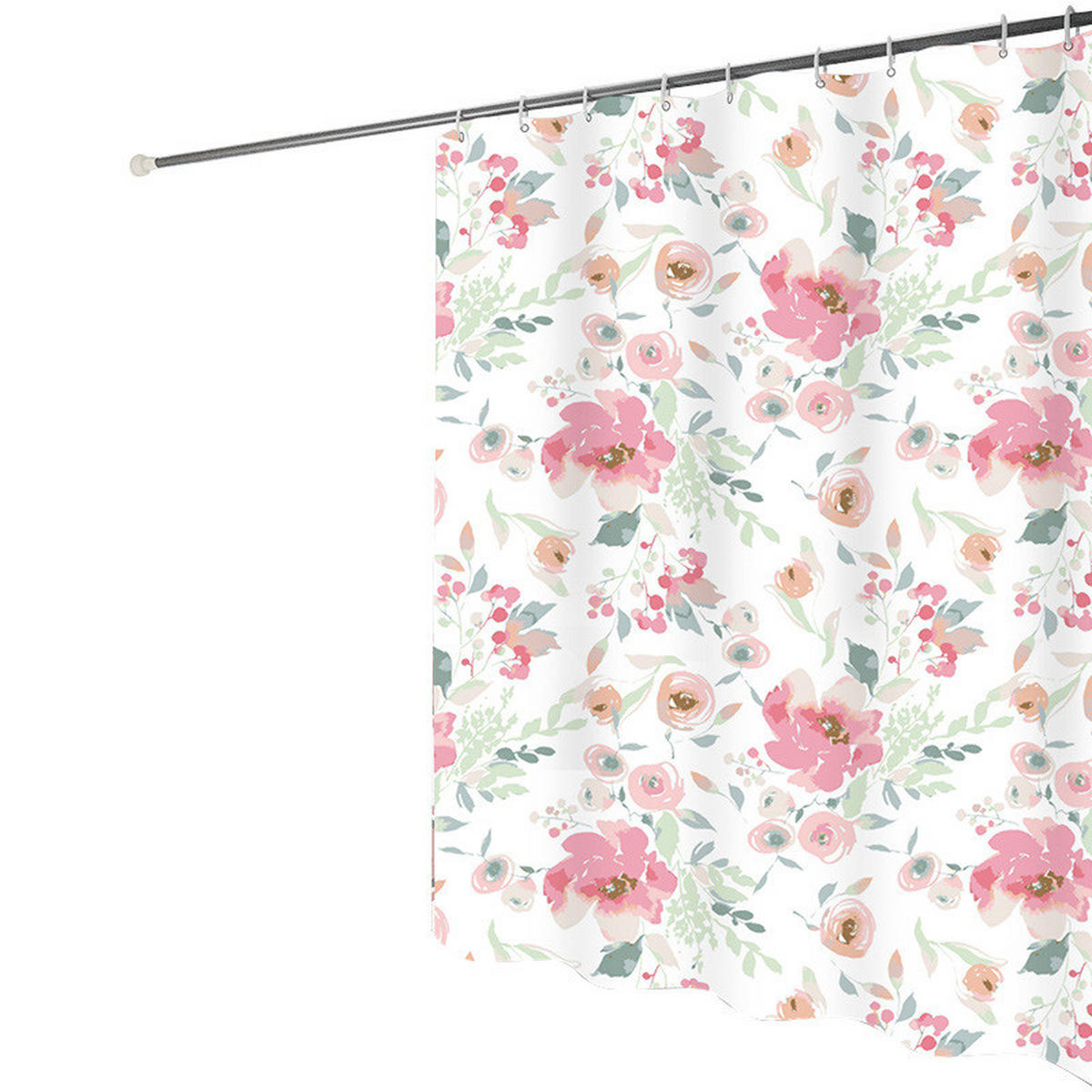 DUSCHVORHANG 180 x 200 cm Polyester schnell trocknend wasserdicht maschinenwaschbar Badezimmer - Rot, Textil (180/200cm) - MCBOSON