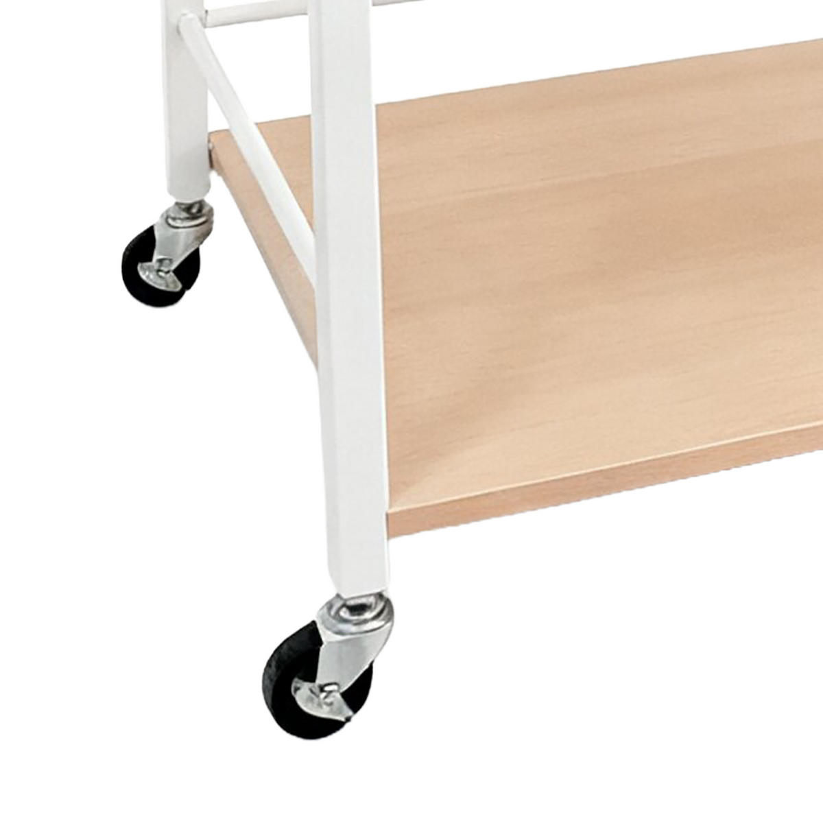 SERVIERWAGEN - Hellbraun, Holzwerkstoff/Kunststoff (70/88/40cm) - Relaxdays