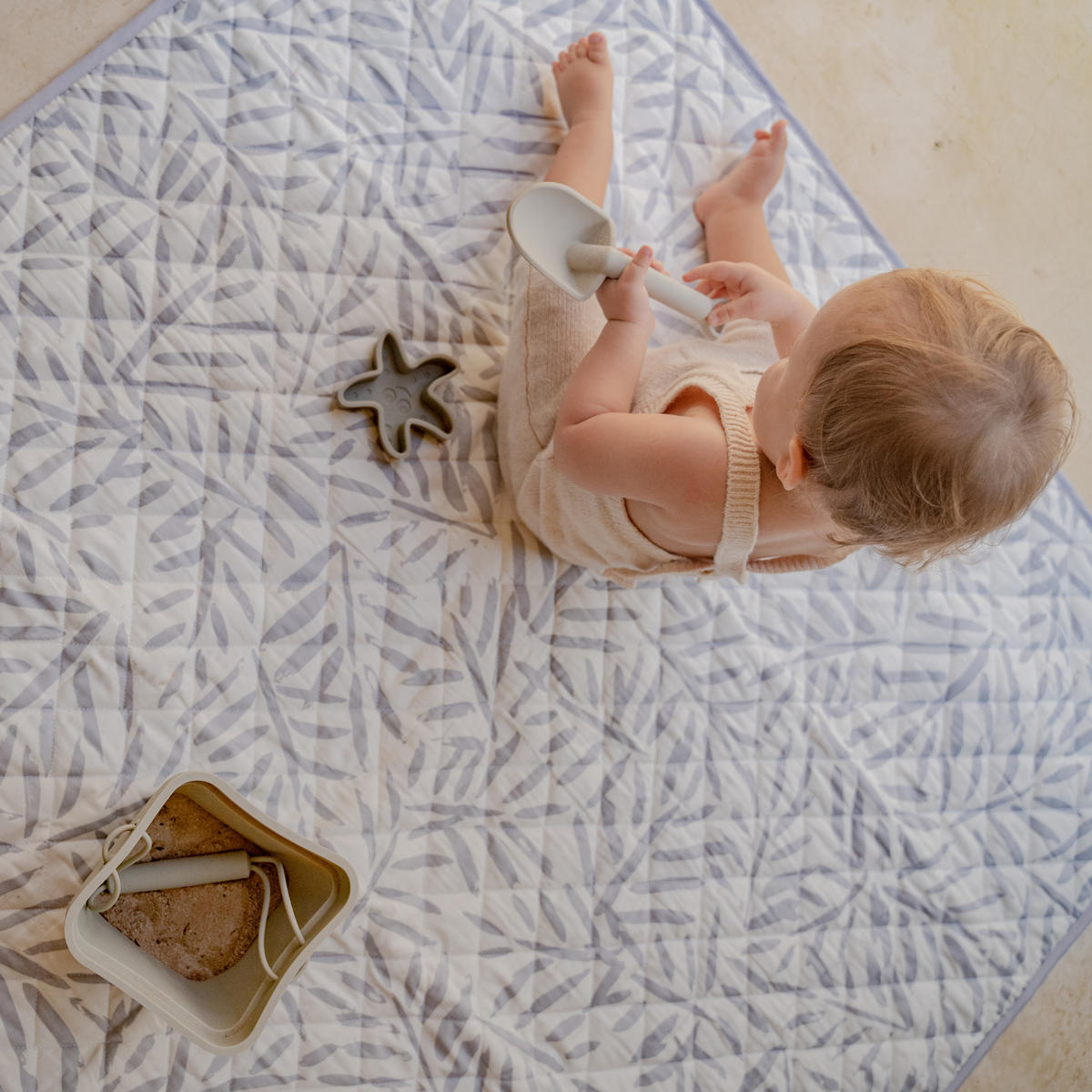 SPIELMATTE Wander Classic Ocean Stone 120x120 - Grau, Kunststoff (120/120cm)