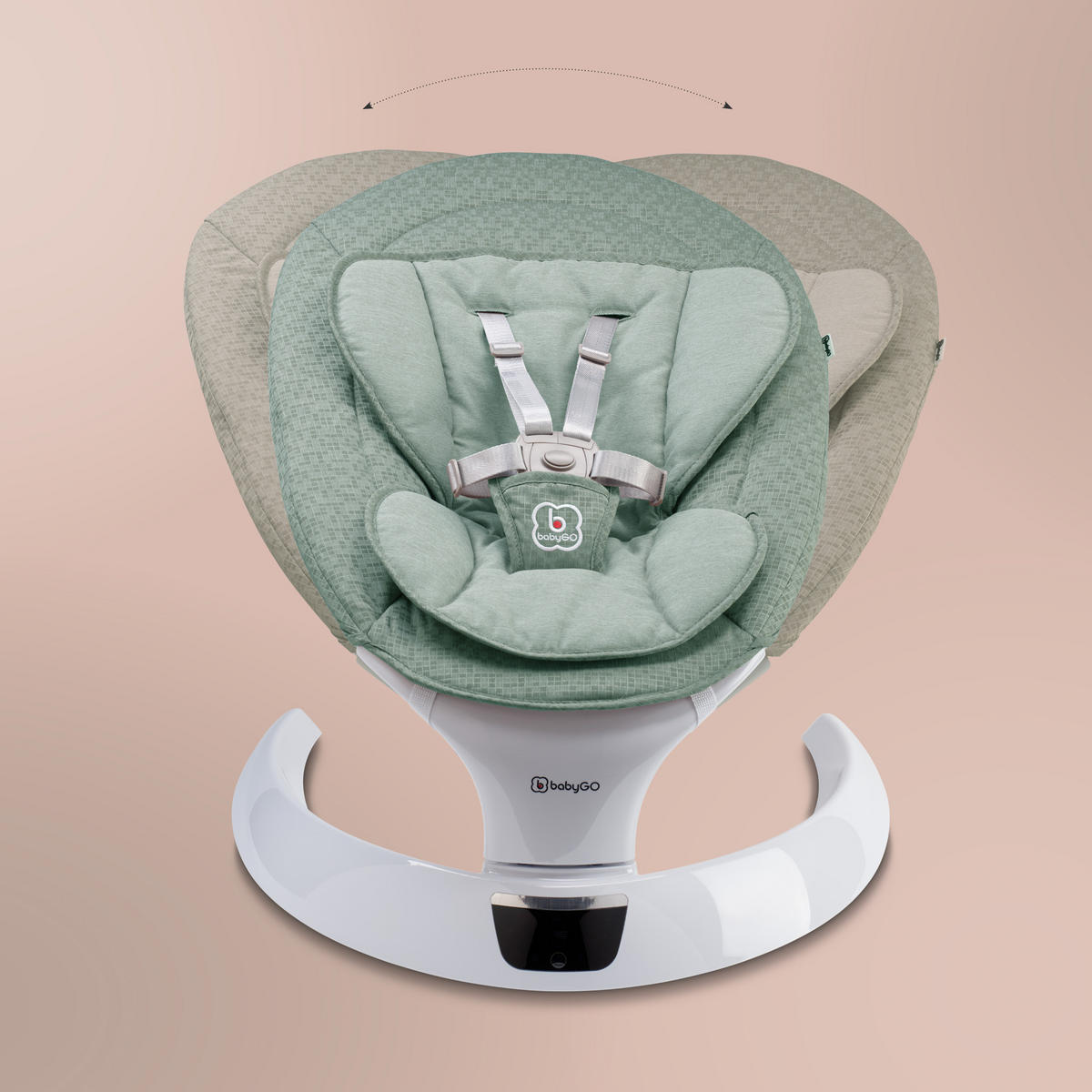 BABYWIEGE Swing grün - Grün, Kunststoff (58/62/71cm) - BabyGo