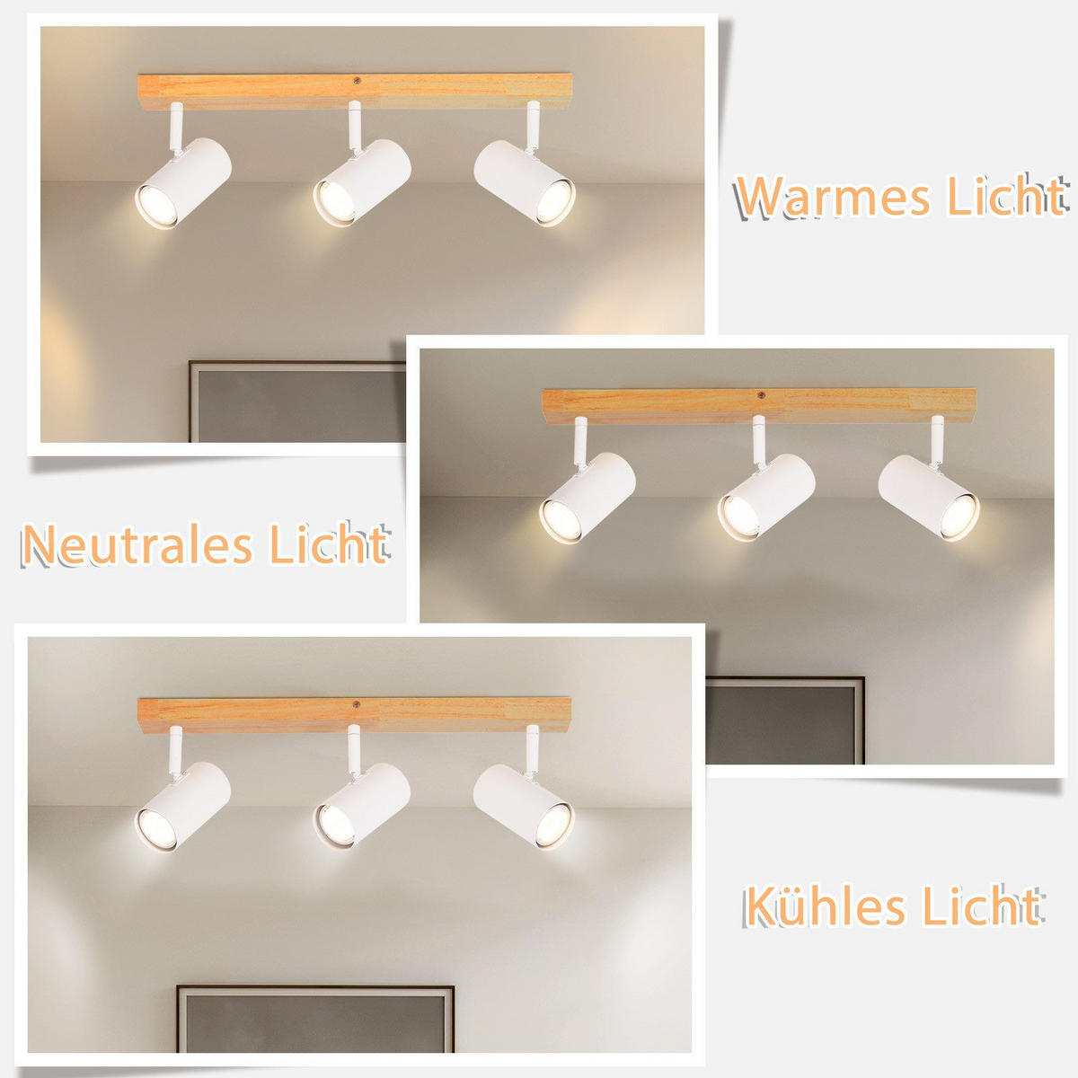 DECKENSTRAHLER Kagome 47/16.5/5.5cm - Weiß, Metall (47/16.5/5.5cm) - ZMH