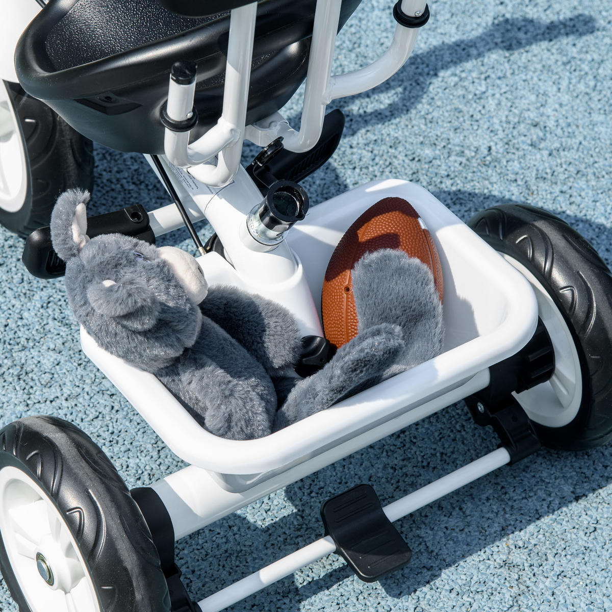 KINDERDREIRAD, Weiß, Metall+ Kunststoff - Weiß, Metall (105/47/98cm) - HOMCOM