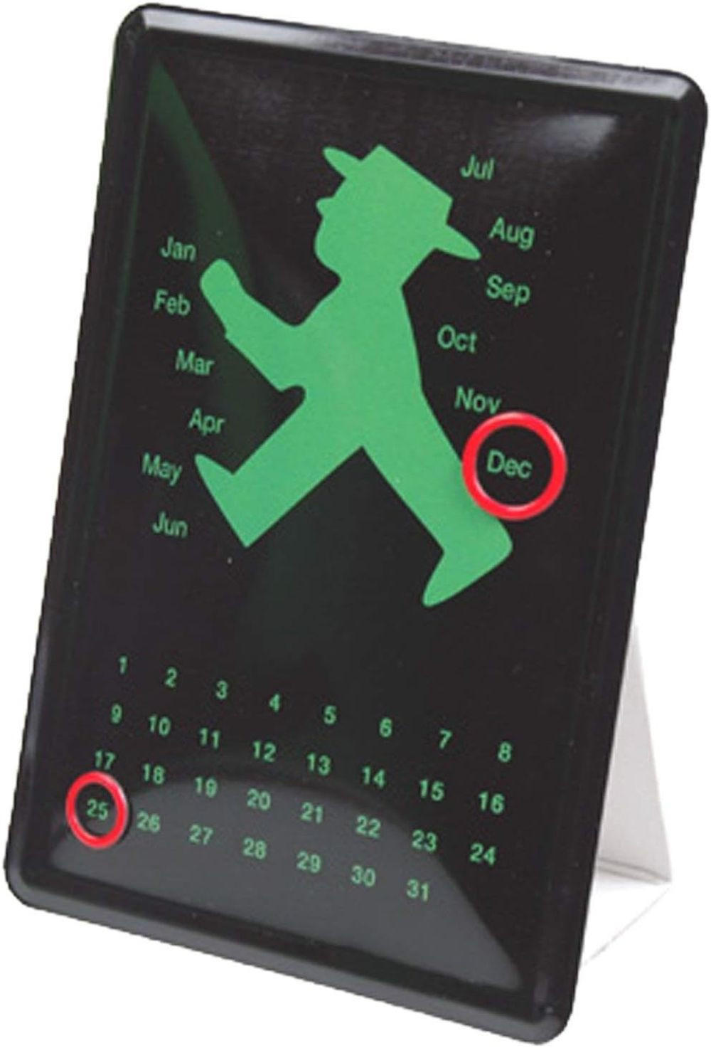 MINIBLECHSCHILD 10/14 cm Tischkalender Ampelmann grün - Multicolor, Metall (10/14/0.1cm) - Nostalgic-Art