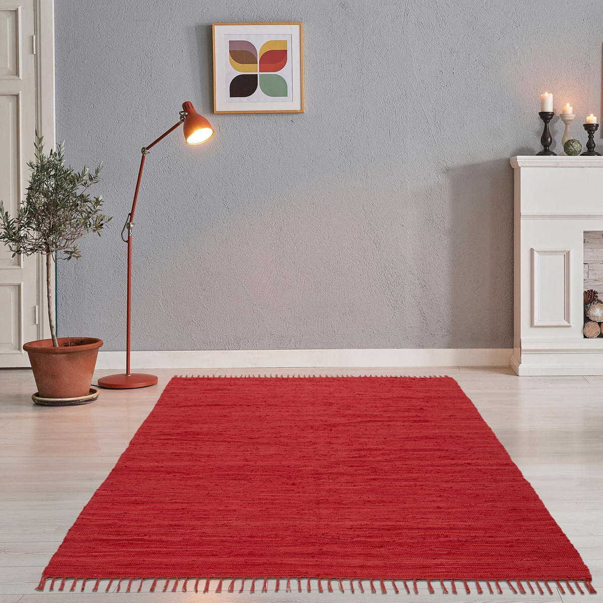 FLECKERLTEPPICH Chindi 40x60 cm - Rot, Textil (40/60cm) - Rug and Roll