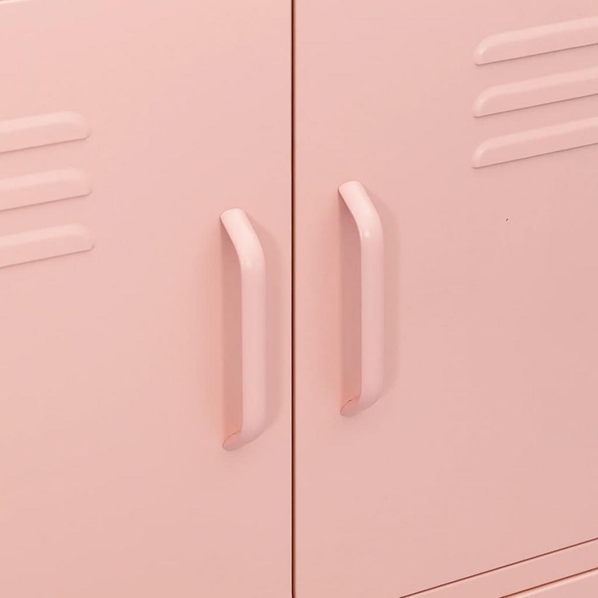 SIDEBOARD mit 4 Türen, 80/35/101,5 cm, aus Stahl, in Rosa - Rosa, Metall (80/101.5/35cm) - vidaXL