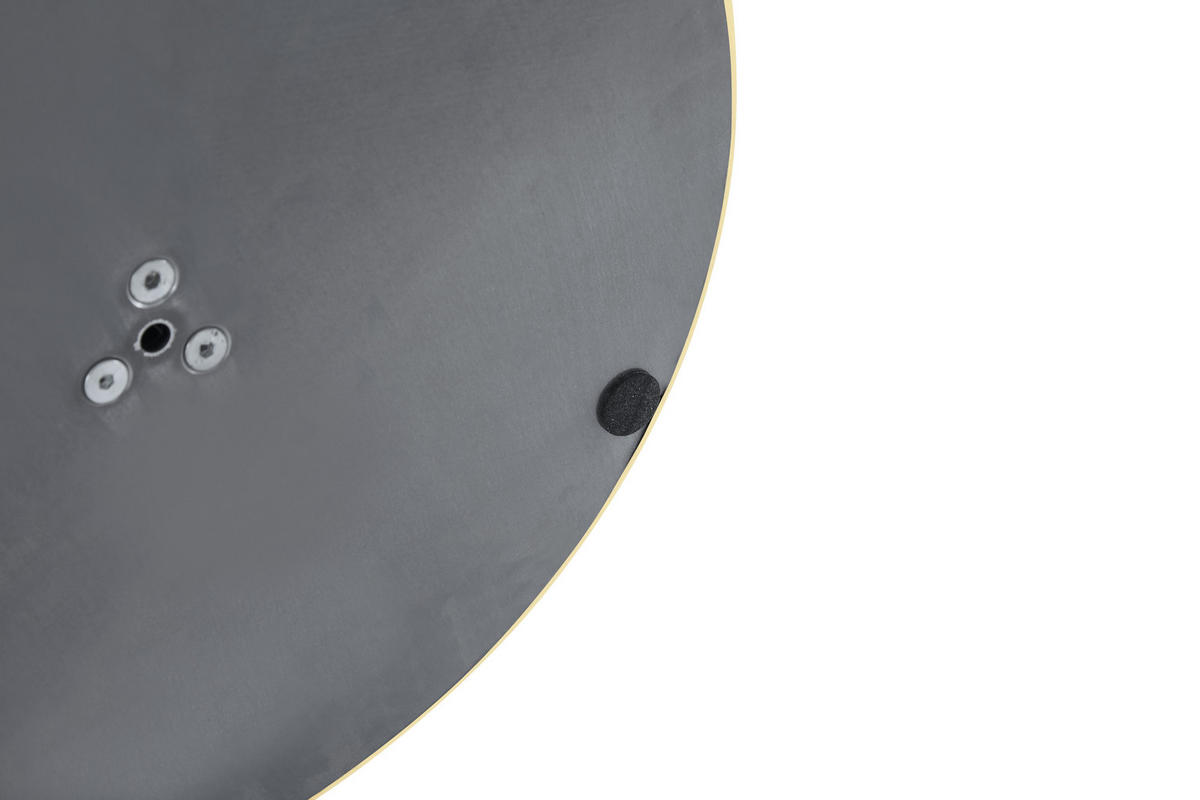 BARTISCH in Schwarz|Goldfarben Beistelltisch mit Marmoroptik-Tischplatte und Edelstahlgestell, B60/T60/H74cm - Goldfarben/Schwarz, Holzwerkstoff/Metall (59.5/59.5/73.5cm) - STILVORA