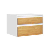 NACHTTISCH mit 2 Schubladen Weiß 40x30x26cm Modern - Weiß, Holzwerkstoff (30/26/40cm) - SoBuy