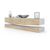 LOWBOARD City Fronten in Eiche sägerau - Eiche San Remo, Holzwerkstoff (178/48/39cm) - Vladon