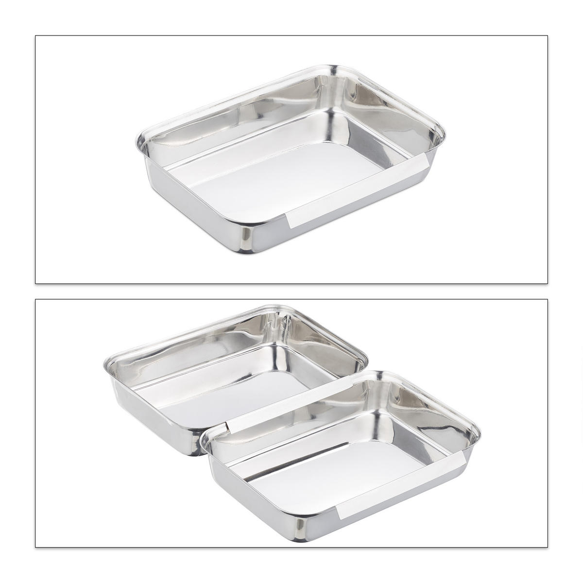 PANIERSTRASSE - Silberfarben, Metall (23/17/4cm) - Relaxdays