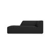 CHAISELONGUE links Ruby aus strukturiertem Stoff schwarz - Schwarz, Textil (180/69/93cm) - Micadoni