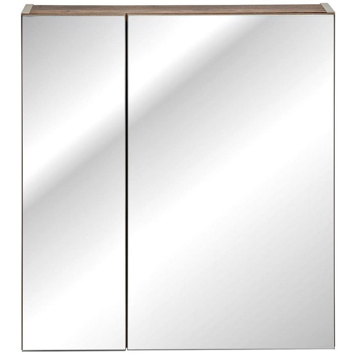 SPIEGELSCHRANK Puebla-56 - Beige, Holzwerkstoff (60/65/16cm) - Lomado