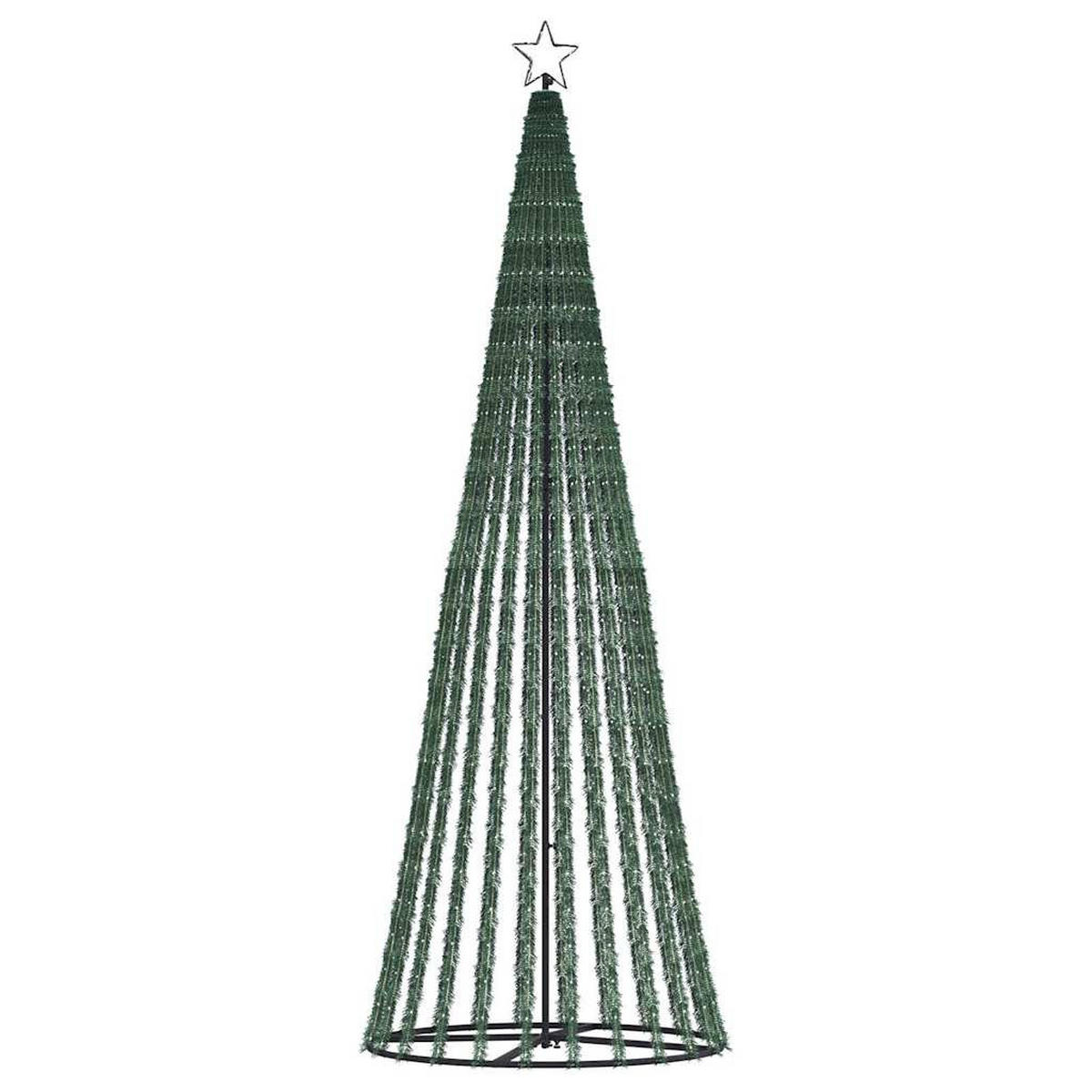 WEIHNACHTSBAUM LED 247 Cm Weiss Metall - Weiß, Metall (247cm) - vidaXL