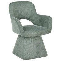 JÍDELNÍ ŽIDLE otočná Látka Tmavě zelená Vallby - zelená barva, textil (64/87/64cm) - Beliani