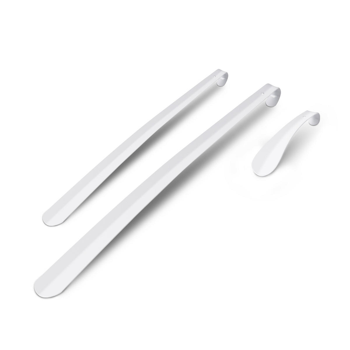 SCHUHLÖFFEL Metall 16,5/58/79cm 3er-Pack Weiß - Weiß, Metall (4/0.2/57cm)