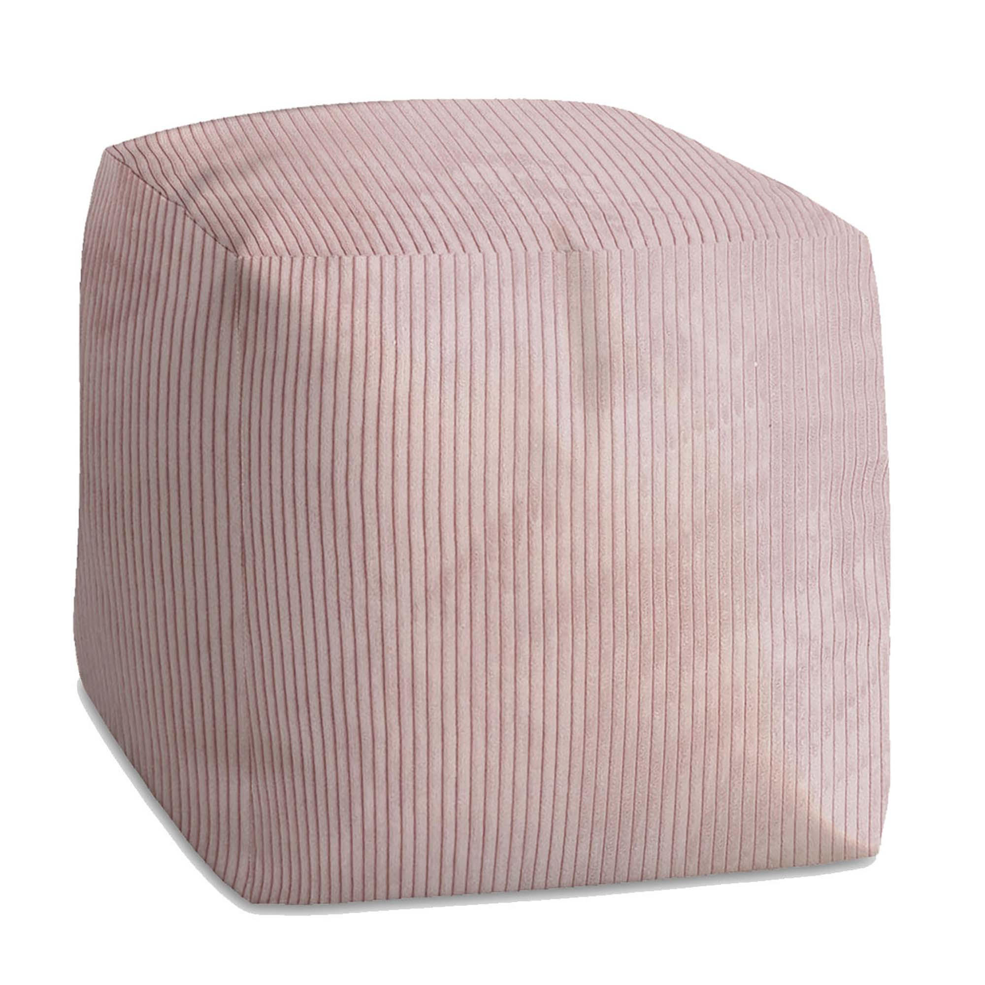 SITZSACK CUBE Silver Pink - Pink, Textil (60/60/60cm) - Dreamroots