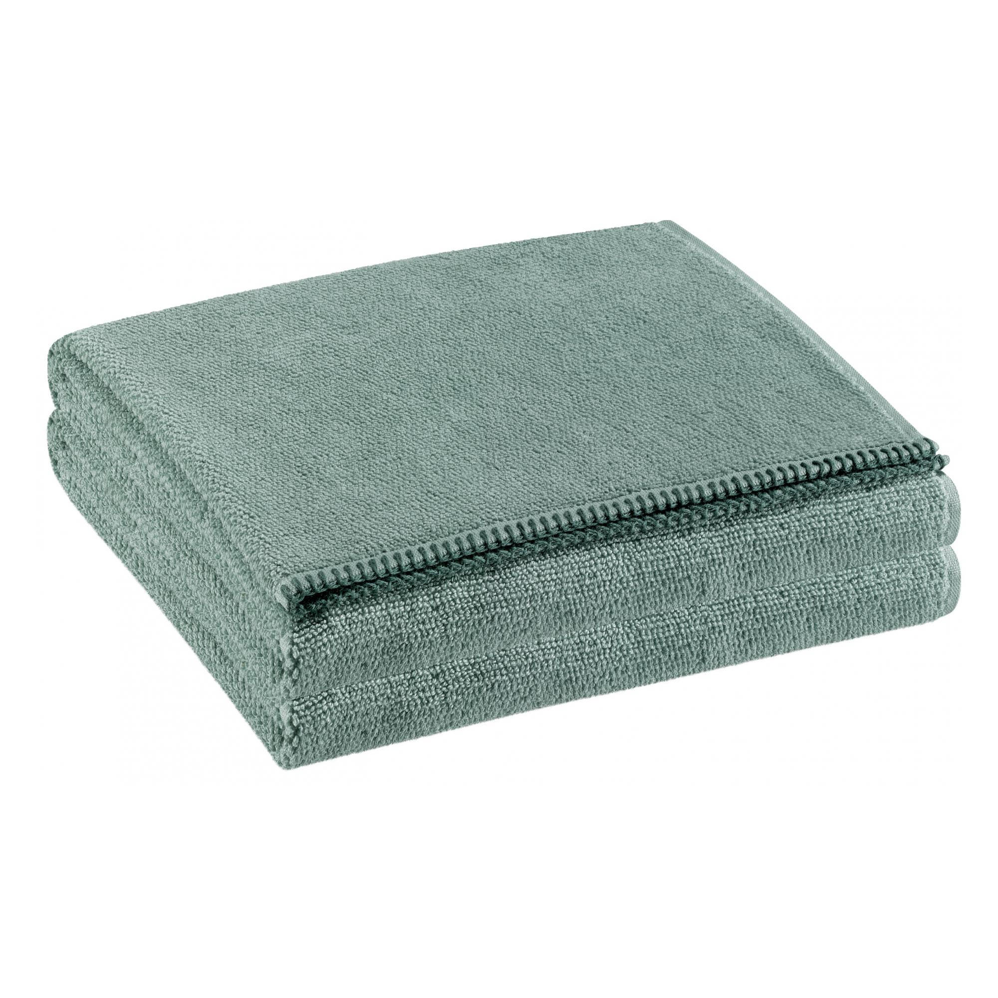 BADETUCH Bora salbeigrün 90 x 150 cm - Salbeigrün, Textil (90/150cm) - Vivaraise