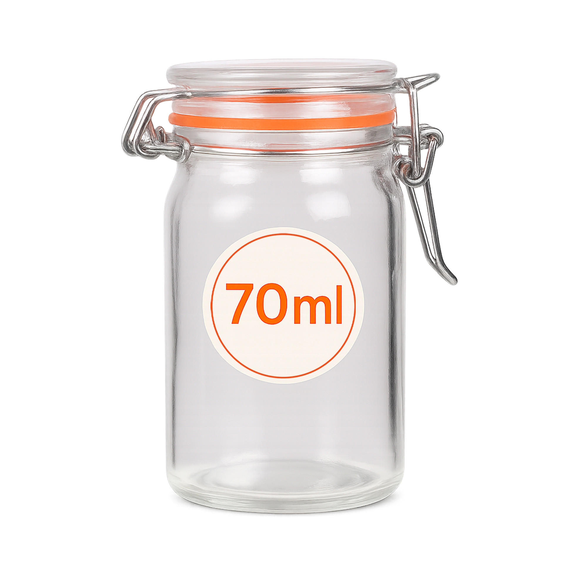 EINMACHGLAS-SET mit Bügelverschluss 70ml 1er-Pack - Transparent, Glas (0.07L)