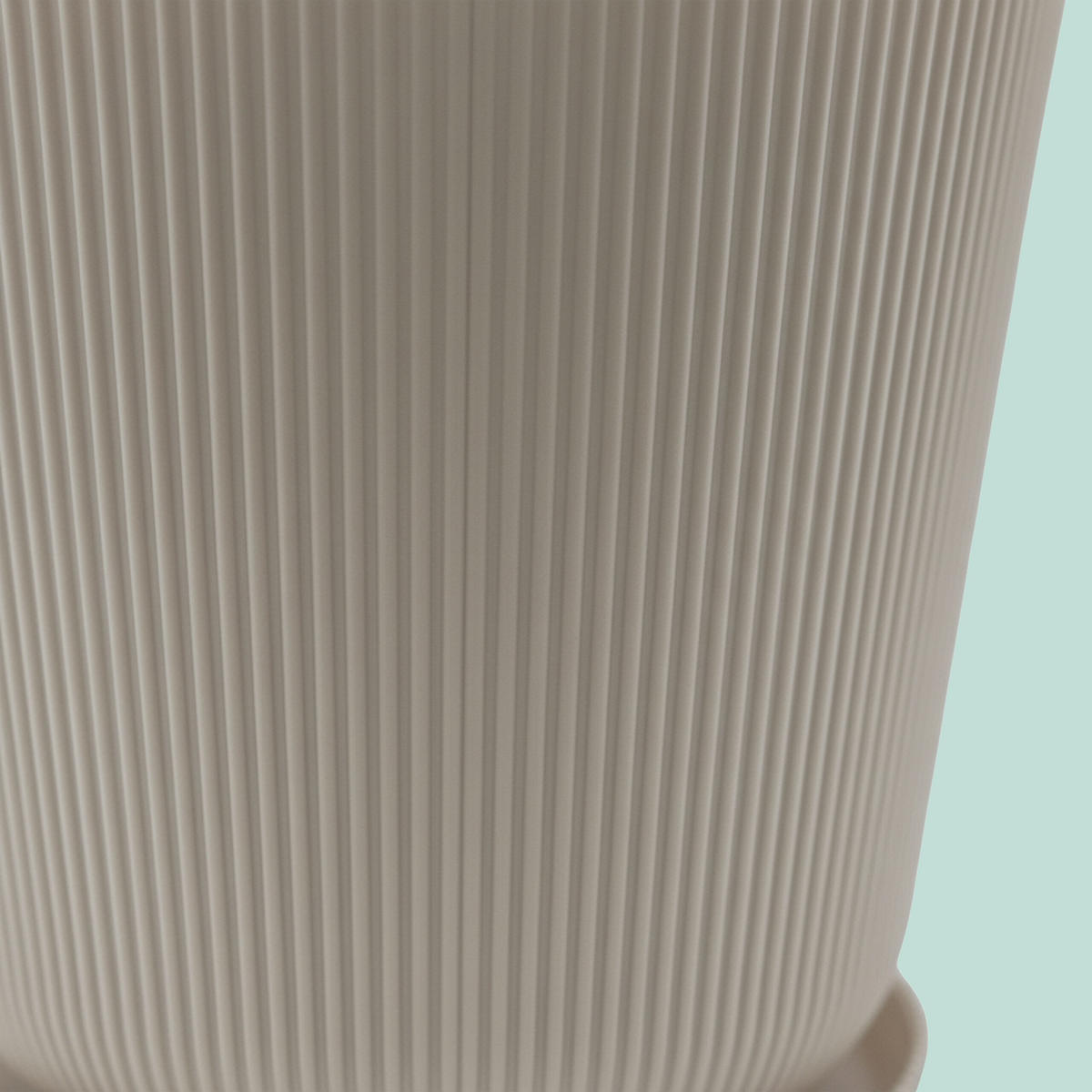 2XBLUMENTOPF - Beige, Kunststoff (20cm) - Relaxdays