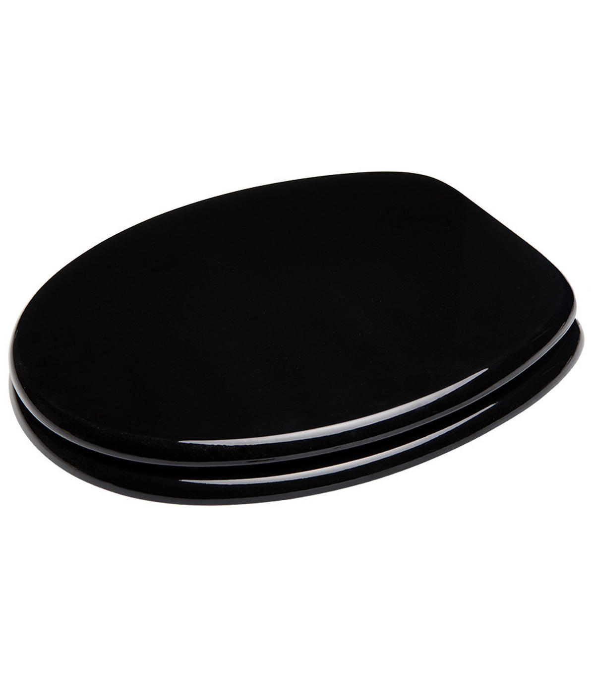 WC-SITZ Schwarz - Schwarz, Holzwerkstoff (38/6/47cm) - Sanilo