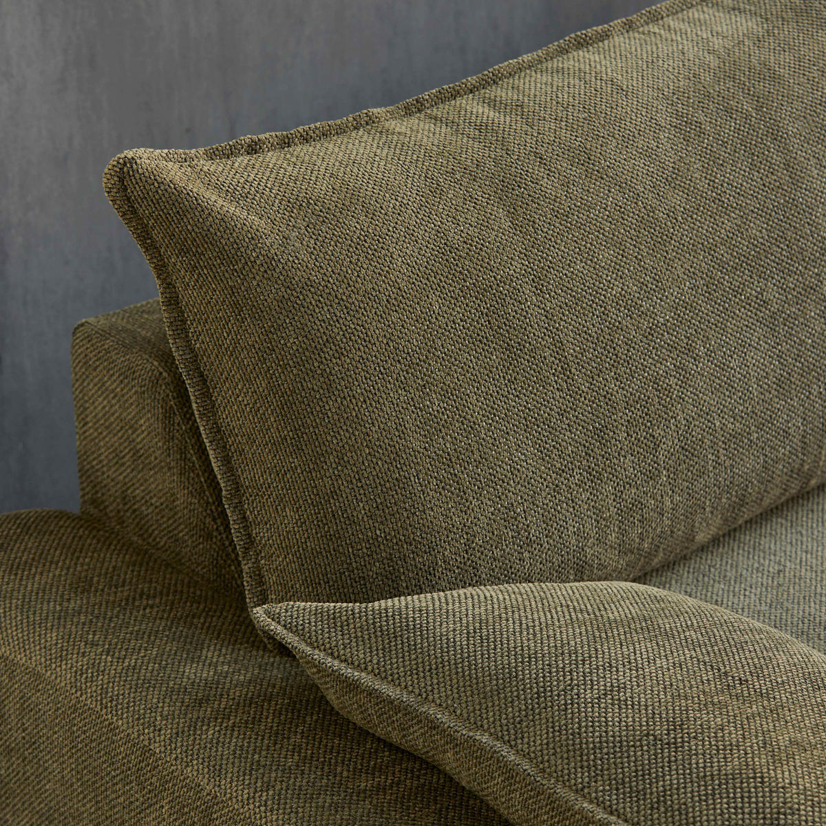 3-SITZER-SOFA, Stoff, Grün - Grün, Textil (97/88/205cm) - Oviala