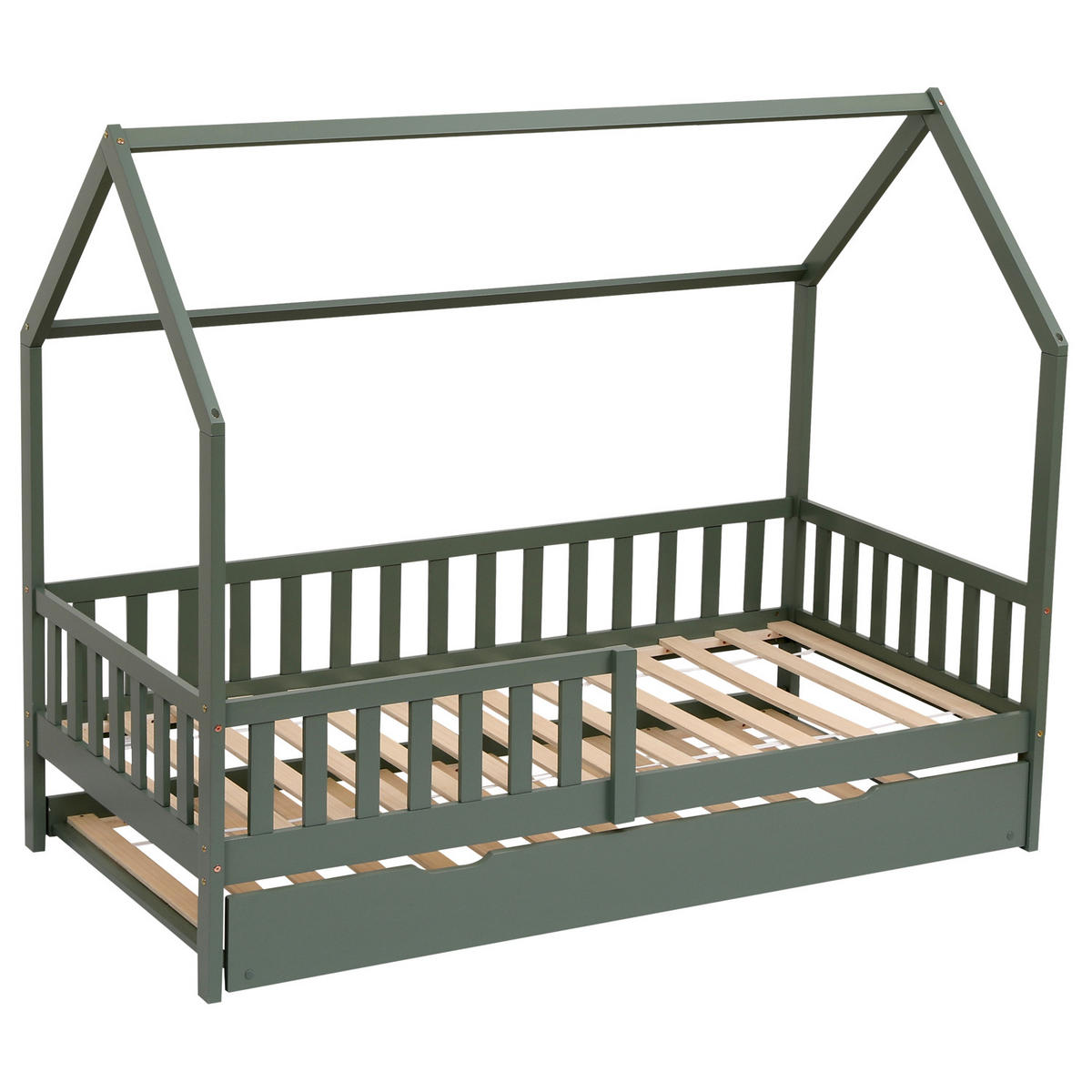 KINDERBETT Marceau Grün 190/90 cm - Grün, Holz - Happy Garden