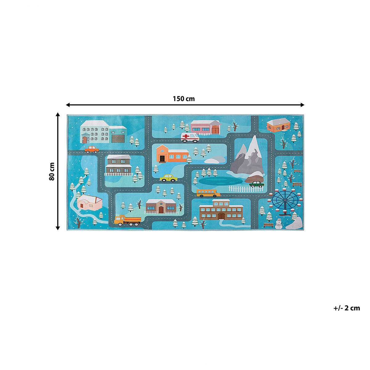 KINDERTEPPICH Kigi 150/80 cm - Blau, Kunststoff (80/150cm) - Beliani