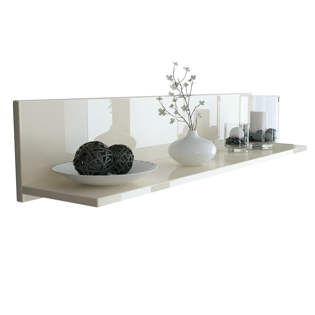 WANDREGAL Skadu Creme Hochglanz - Creme, Holzwerkstoff (97.5/18.5/18.5cm) - Vladon