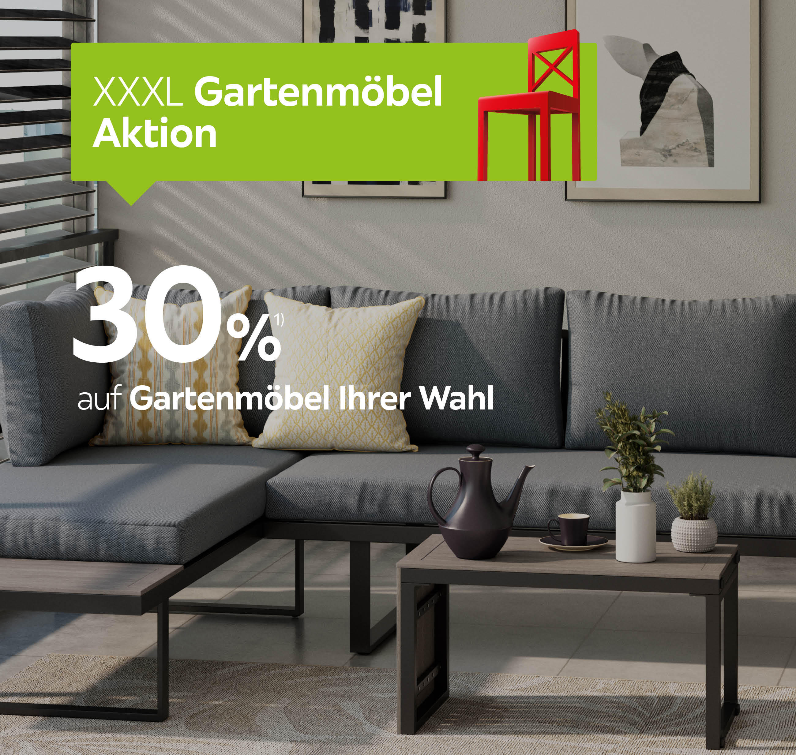 30% auf Gartenmöbel Ihrer Wahl