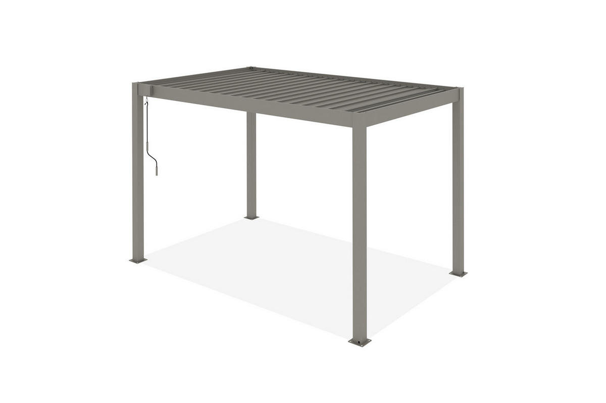 PERGOLA BIOKLIMATISCHE SELBSTTRAGENDE Piana Taupe 3x2m Aluminium - Taupe, Metall (304/218/196cm) - Cazeboo