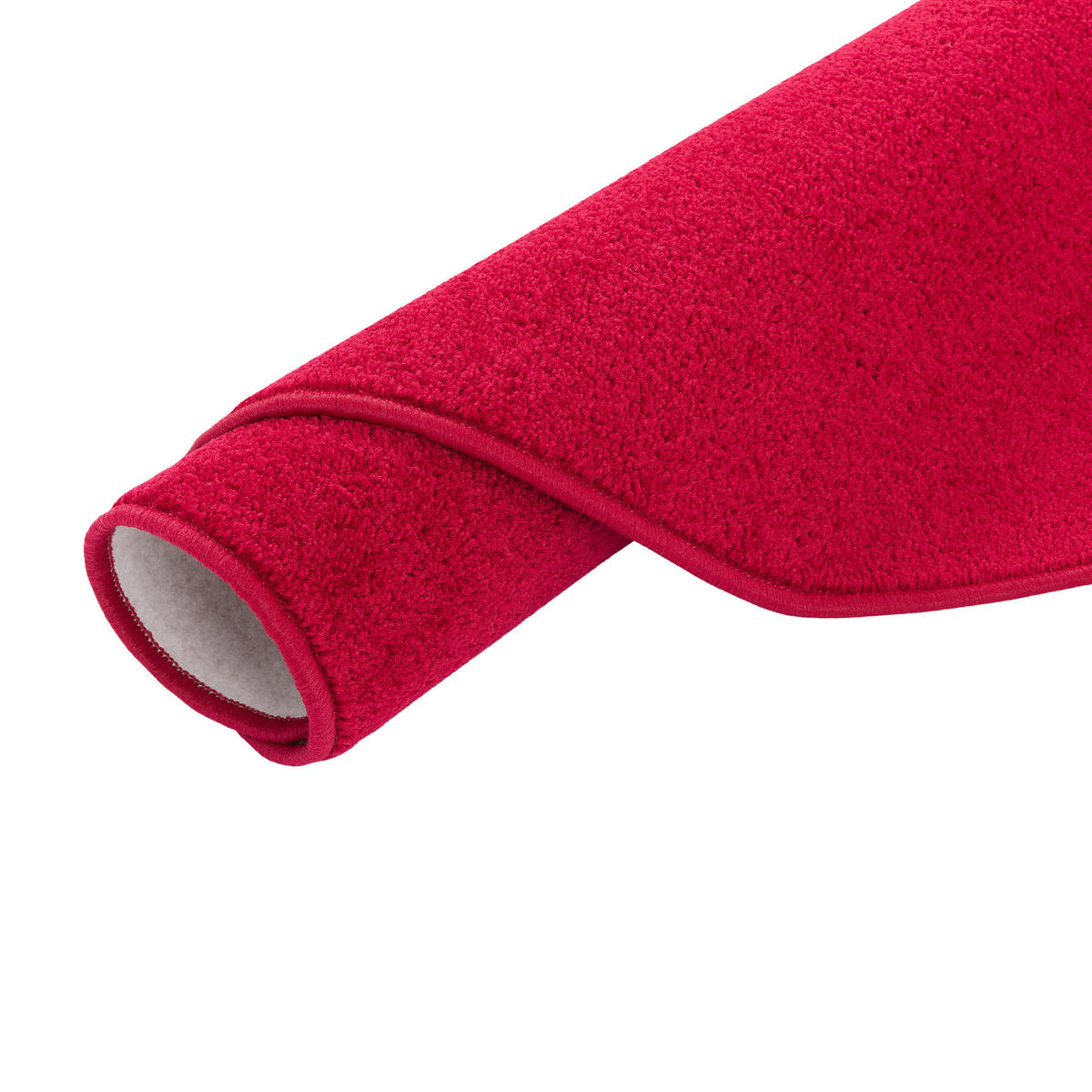 TREND VELOURS TEPPICH JOY RUND - Rot, Textil (133/133cm) - Snapstyle