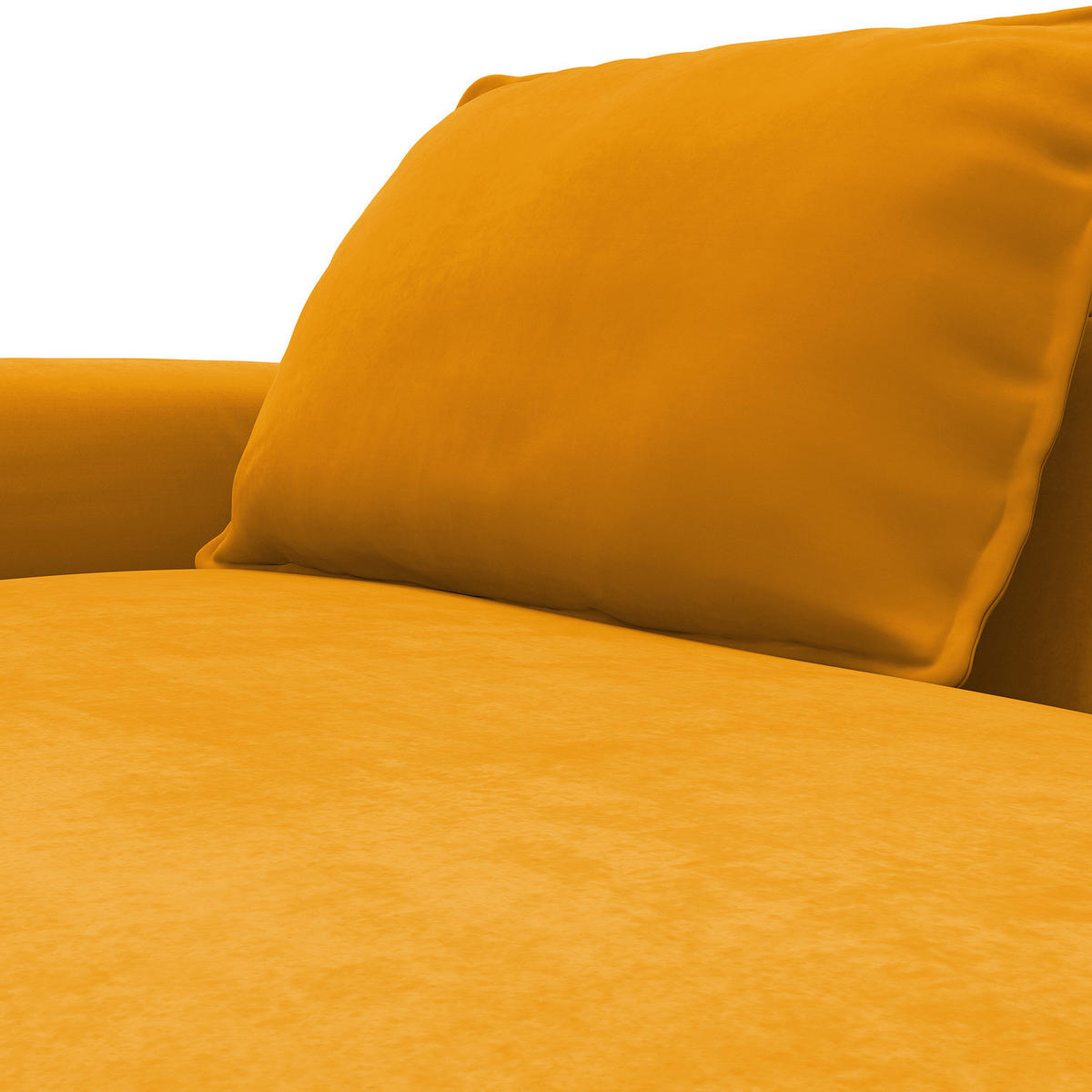 2,5-SITZER SOFA - Orange, Textil (217/82/156cm) - home24