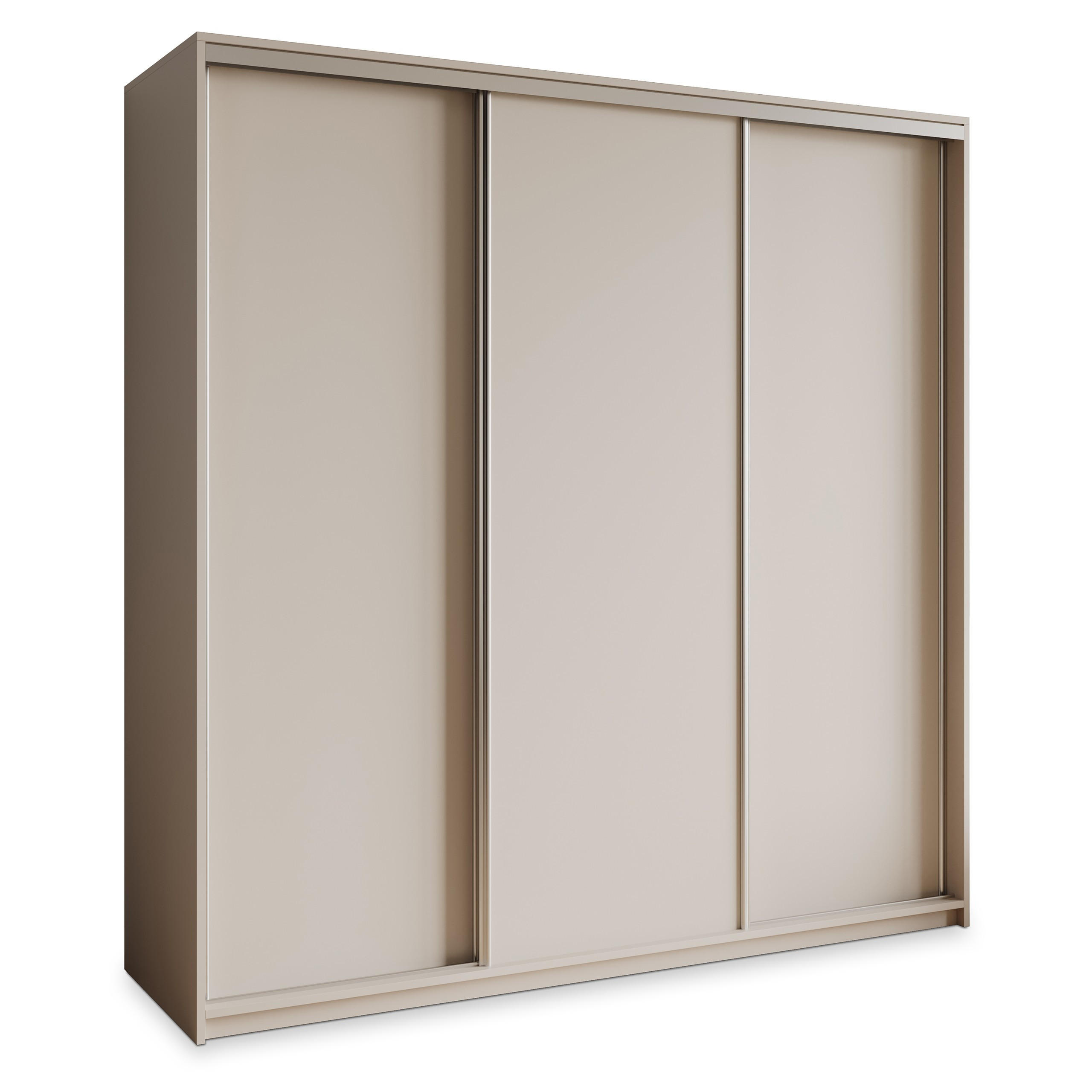 Masseno Schwebetürenschrank Kaschmir, Nickel 180x205x60 cm