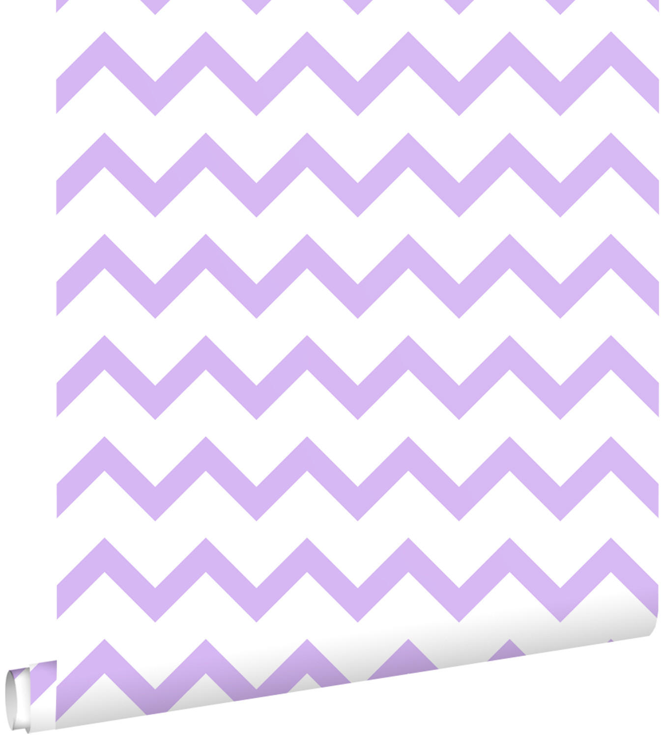 TAPETE Zickzack-Motiv 50 x 900 cm - Lila, Papier (50/0.1cm) - ESTAhome