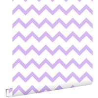 TAPETE Zickzack-Motiv 50 x 900 cm - Lila, Papier (50/0.1cm) - ESTAhome