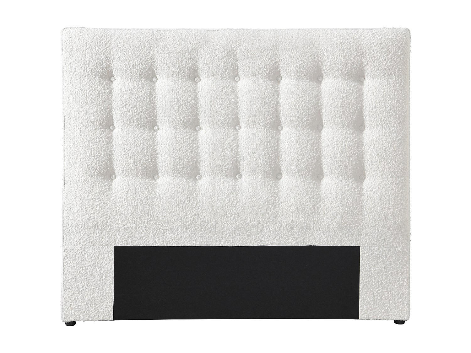 BETTKOPFTEIL - 2 -Sitzer - Polyester - weiß - FRANCESCO - Weiß, Textil (164.5/125/9.5cm) - Vente-Unique